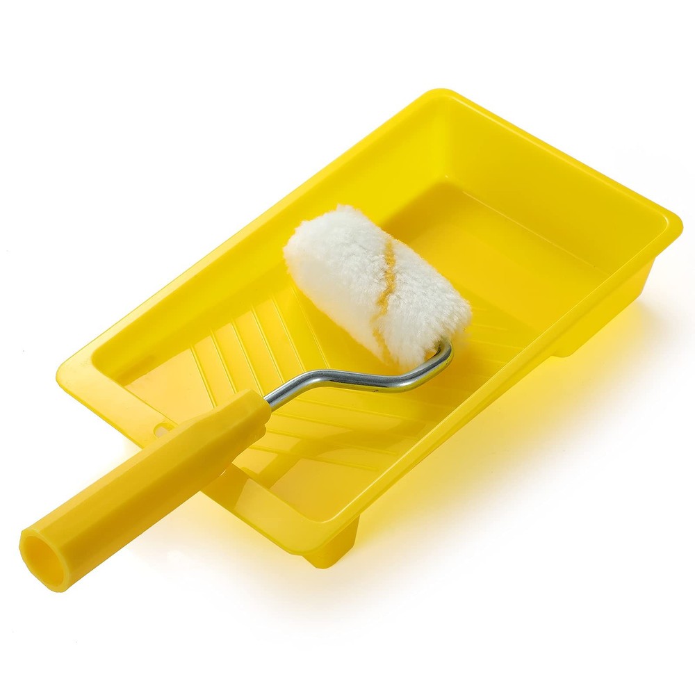 2-inch Paint Roller- Mini Plastic Tray Set, 2 inch Yellow