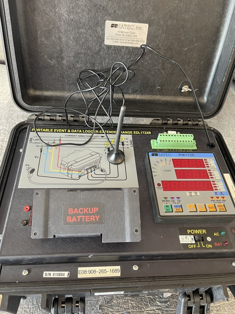 SATEC EDL172XR EXTENDED RANGE PORTABLE EVENT AND DATA LOGGER