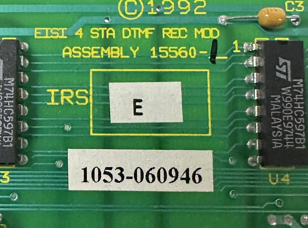 Executone EISI 15560 4 STA DTMF REC MOD Card IRS E