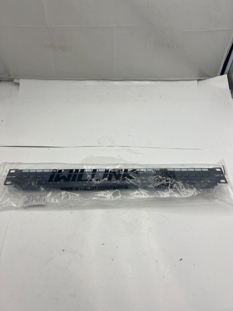 Genuine Iwillink Cat6 RJ45 Rackmount Wall Mount Patch Panel Black