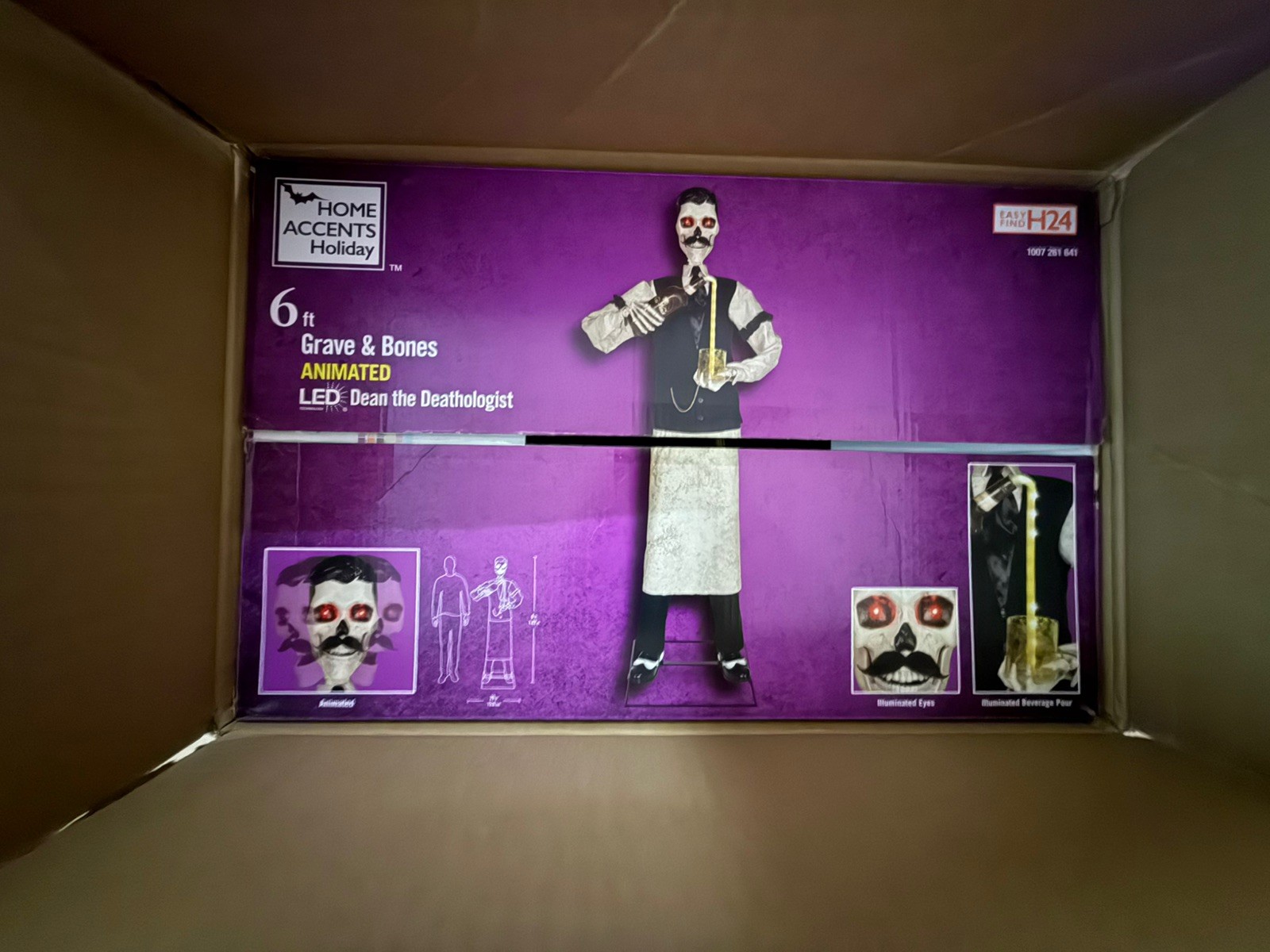 6 ft Animated Dean the Deathologist Halloween Animatronic NEW IN BOX