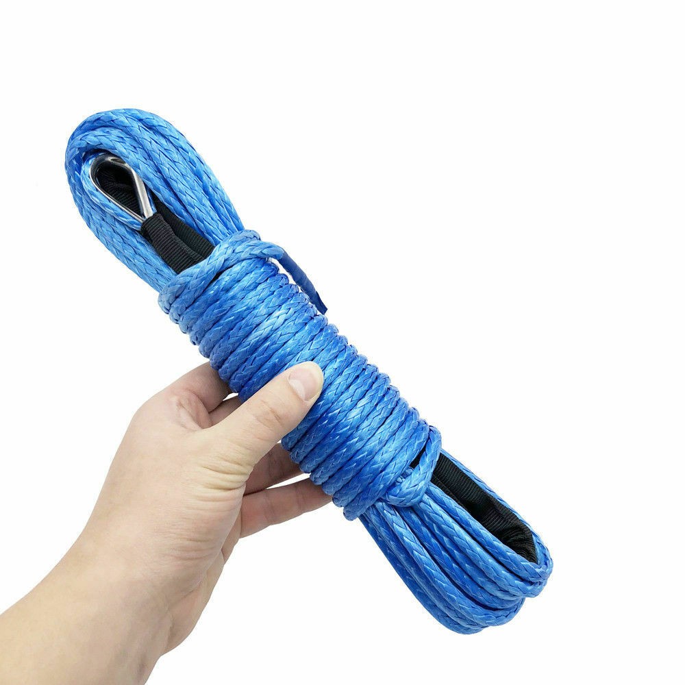 2PCS Synthetic Winch Rope Line 1/4"x 50' 10000LBS Recovery Cable 4WD ATV UTV AB