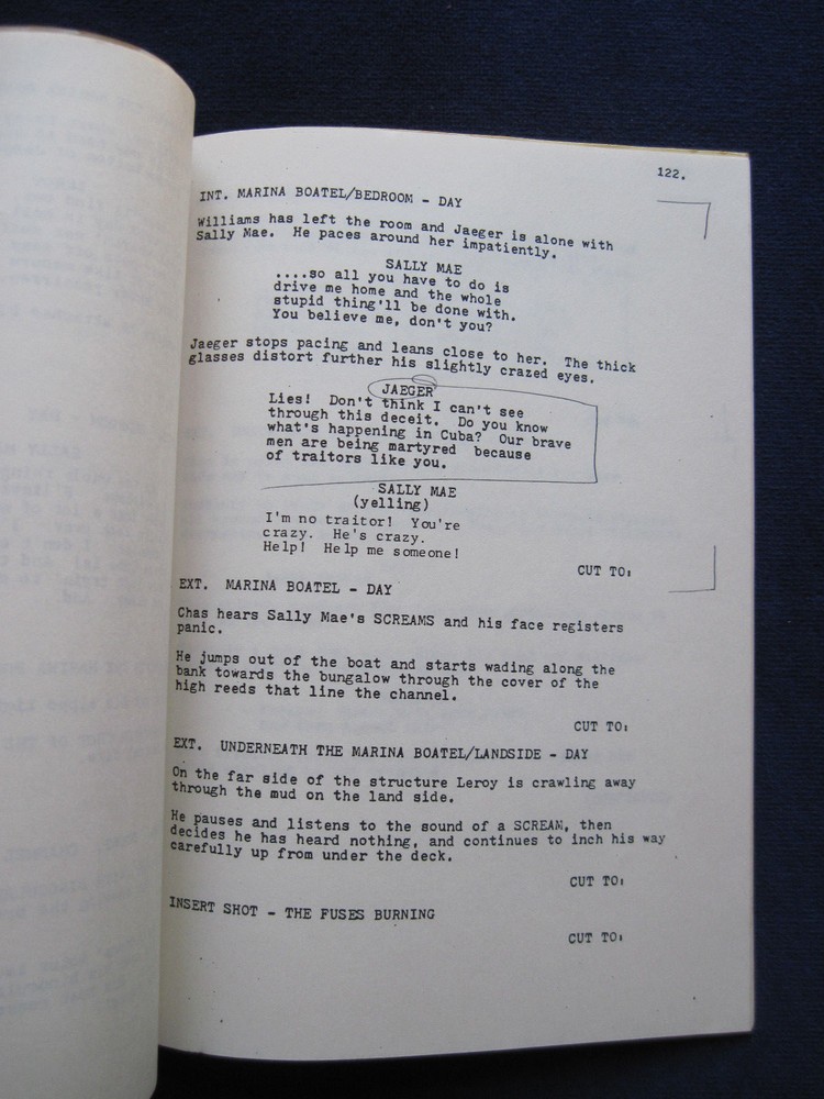 ORIGINAL TV SCRIPT for RUNNING SCARED - BRADFORD DILLMAN'S Copy with His Notes