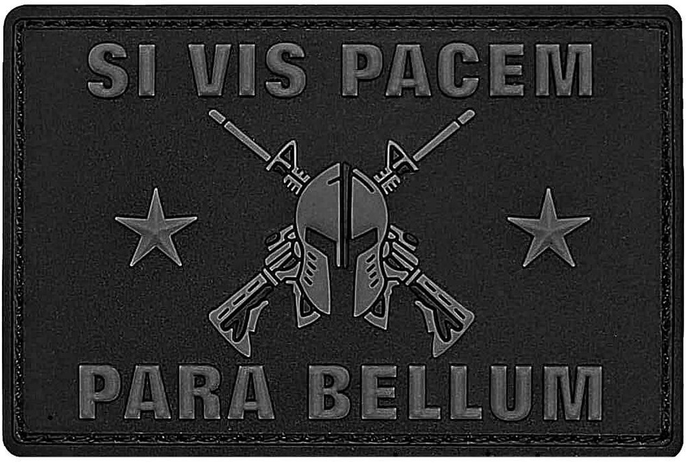 SI VIS Pacem para Bellum Tactical PVC Rubber Patch | 2PC PVC HOOK 3"X2"
