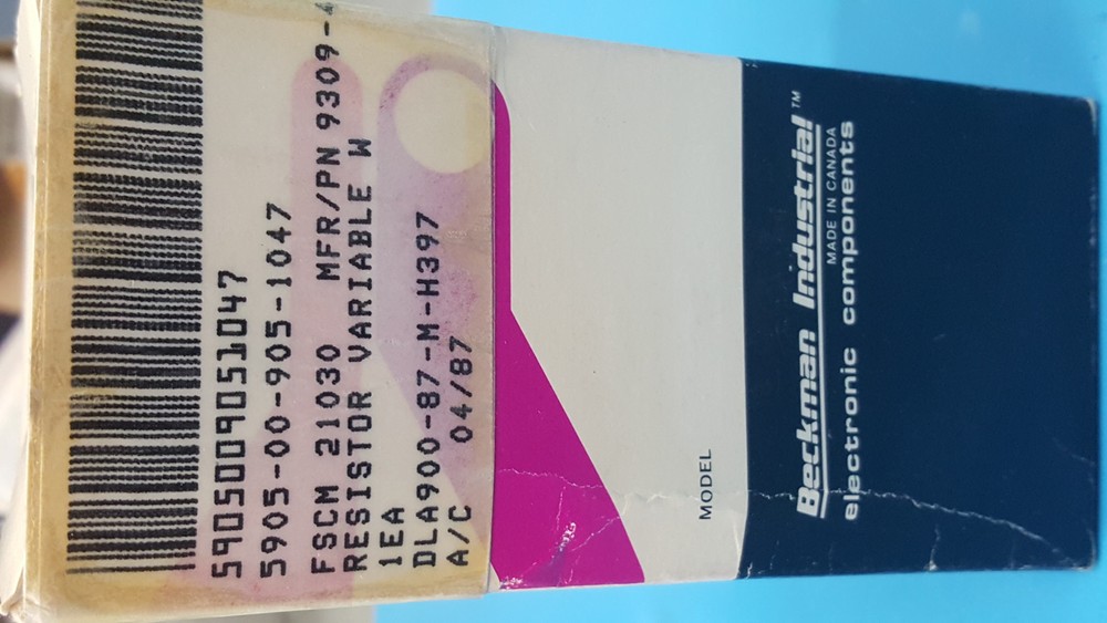 Resistor Precission WW Variable ; 20 Kohms single section , BI 9309-458-0