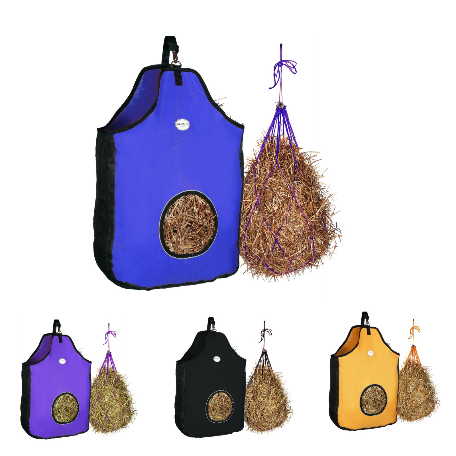 Majestic Ally 1200 D Hay Feeder Tote Bag for Horse, Sheep come with 36" Hay Net