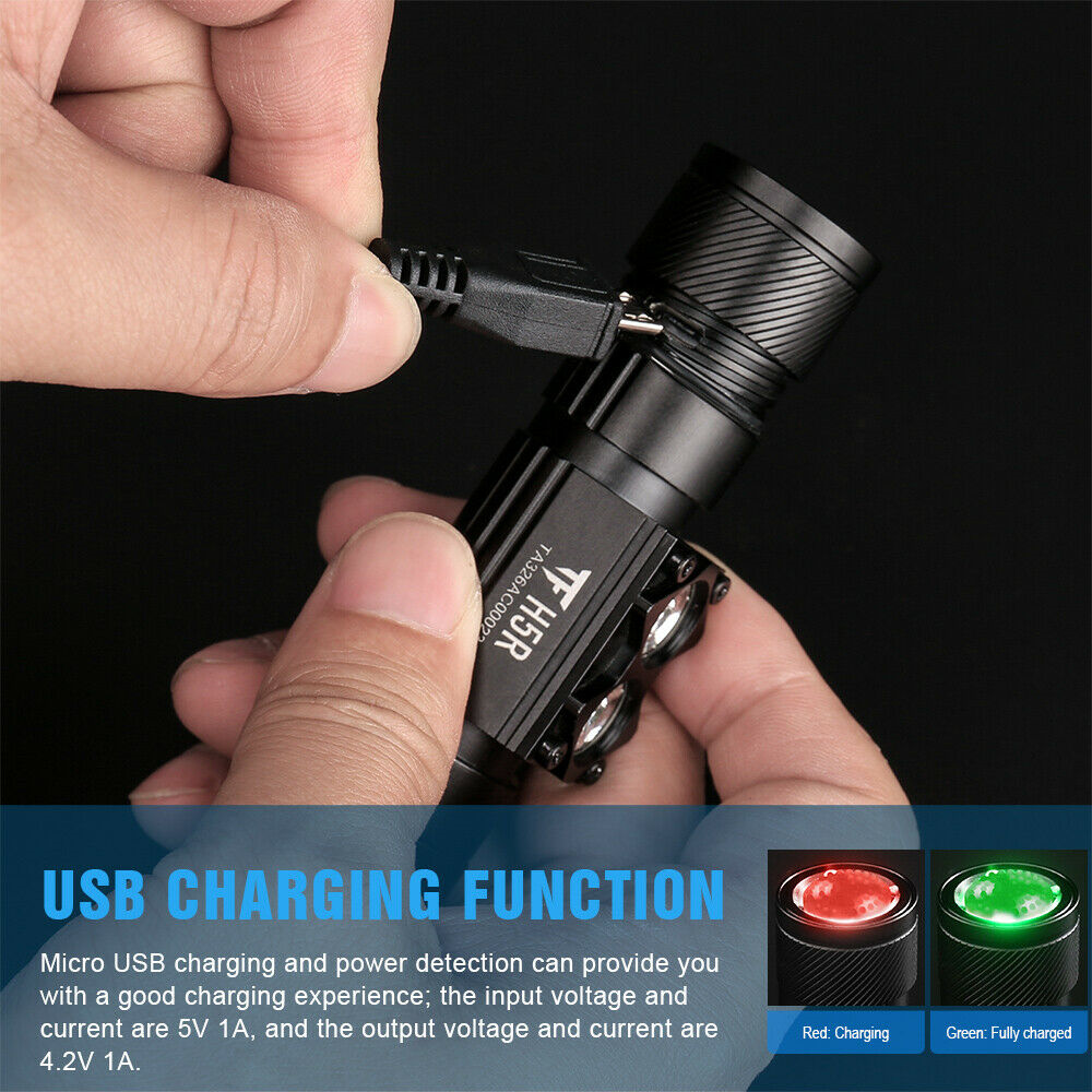 TrustFire LED Headlamp USB Rechargeable Headlight Waterproof Torch Flashlight