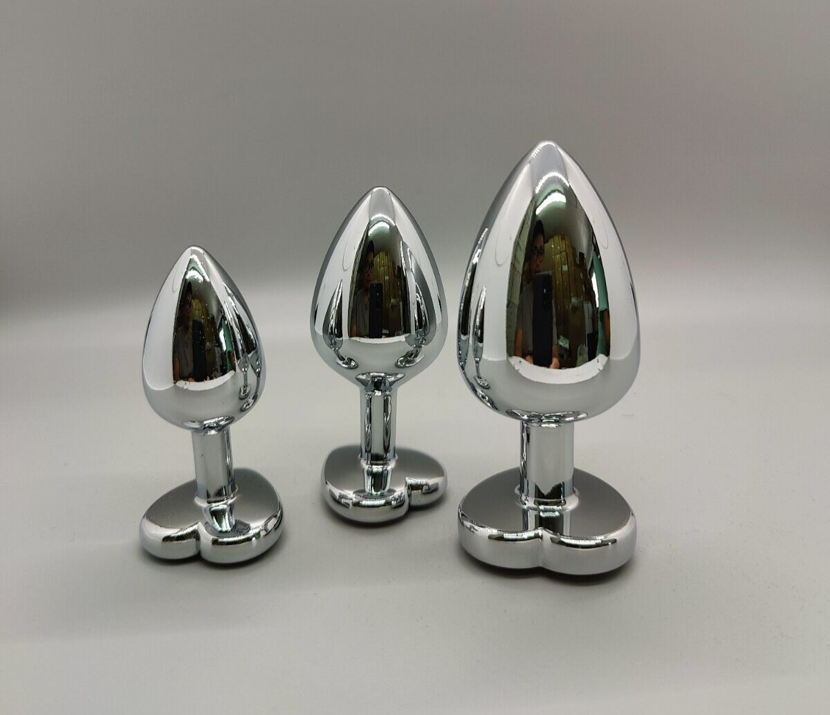 Metal Anal Butt Plug STAINLESS S/M/L Set Sex Toy For Women Men Couple Jewel