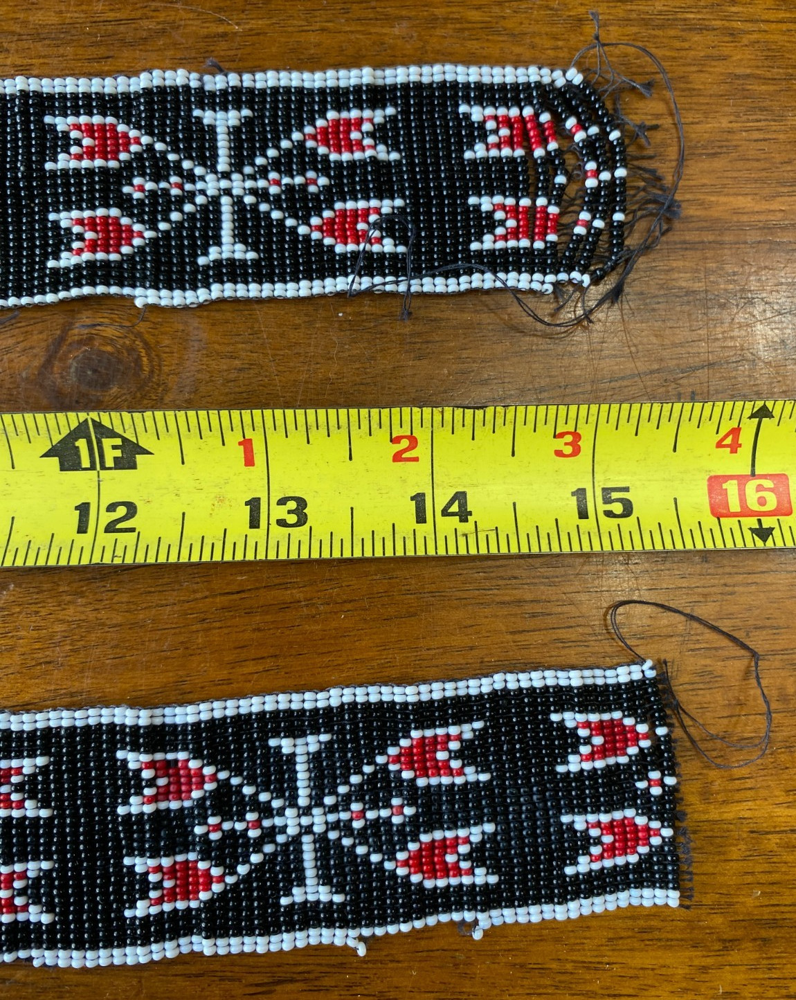 Vintage Hand Made Native American Beaded Sash Strips Lakota Sioux Ceremonial