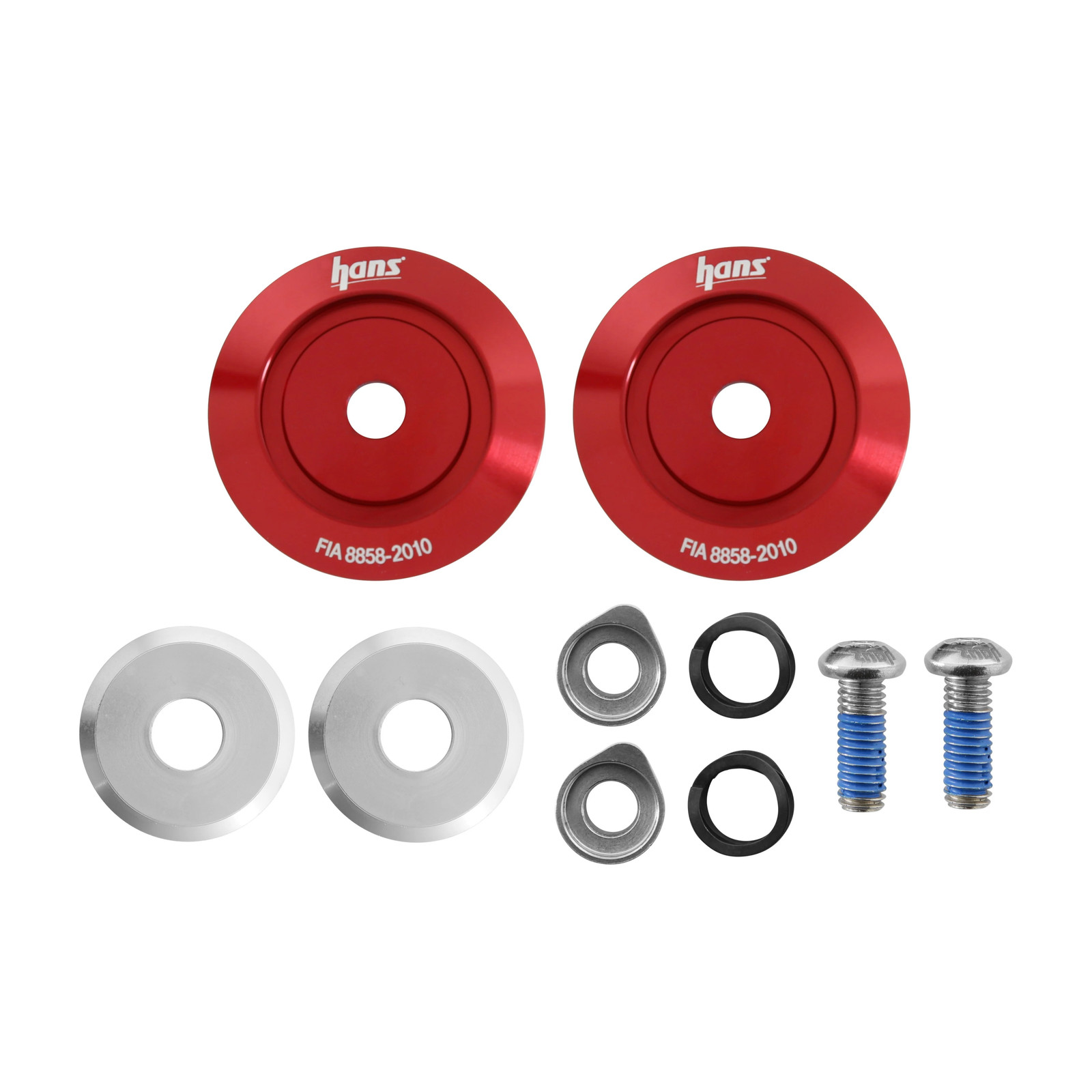 Stilo AK113111R HANS Helmet Anchor Attachment - Red - Pair