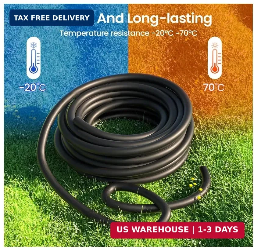223FT Drip Irrigation Kit, Drip Irrigation System Kit with Adjustable Misting No