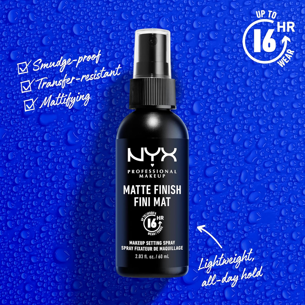 Makeup Setting Spray - Matte Finish, Long-Lasting Vegan Formula (Packaging May V