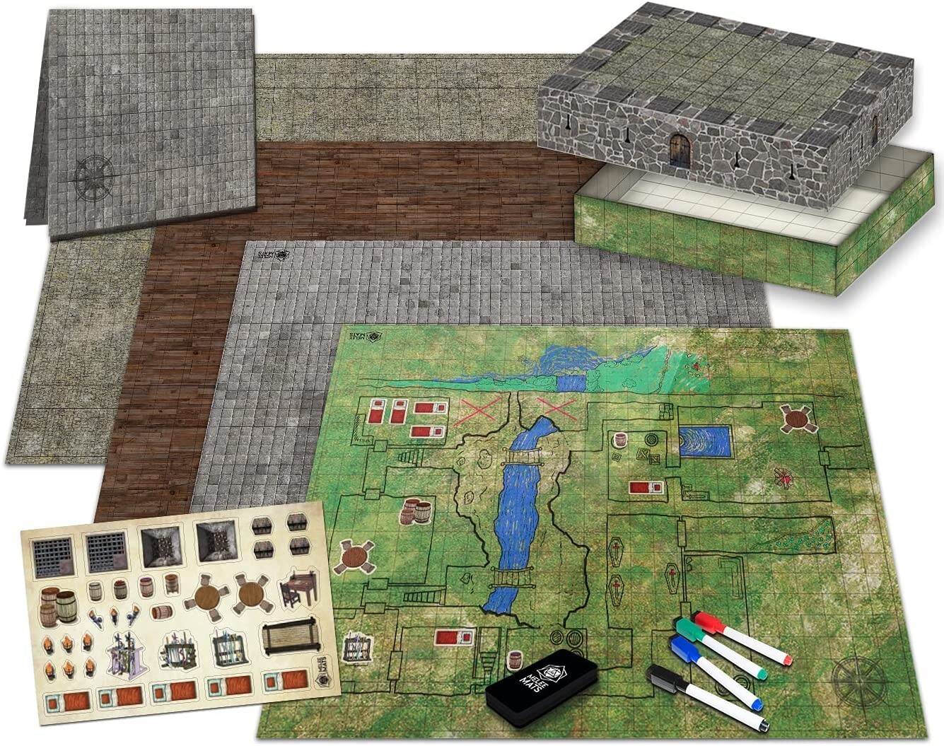 Battle Game Mat for DND Tabletop Board Game Map, New