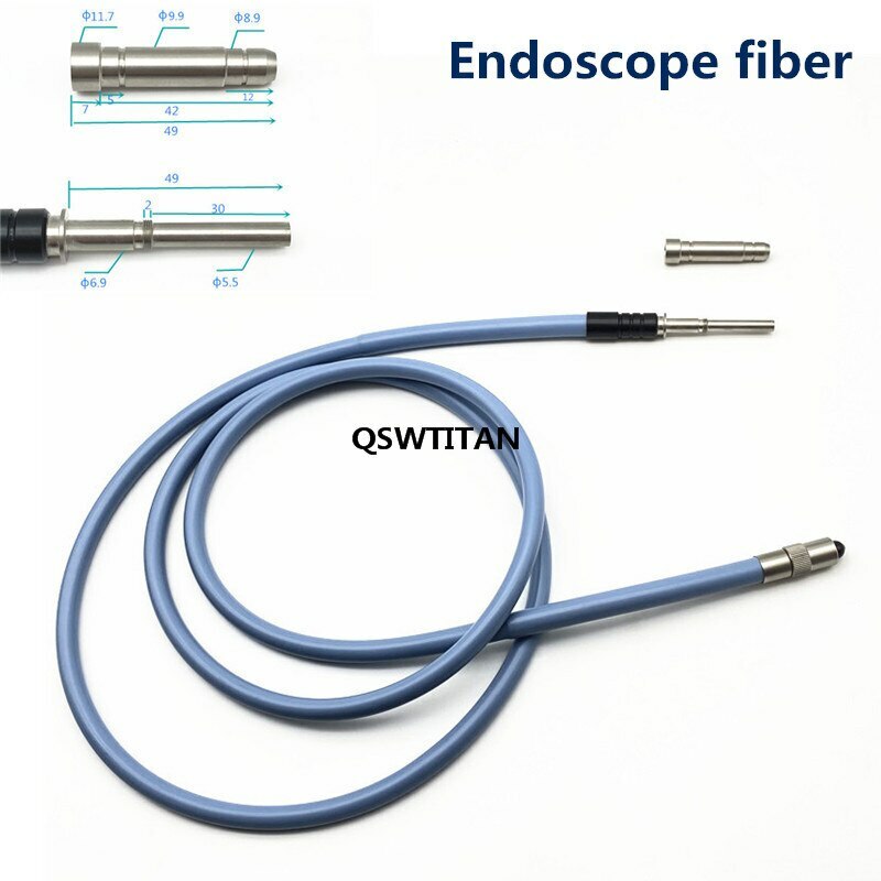 Endoscop Fiber Silicone cable 1.8m-3m Light Source Microscope Guide interface