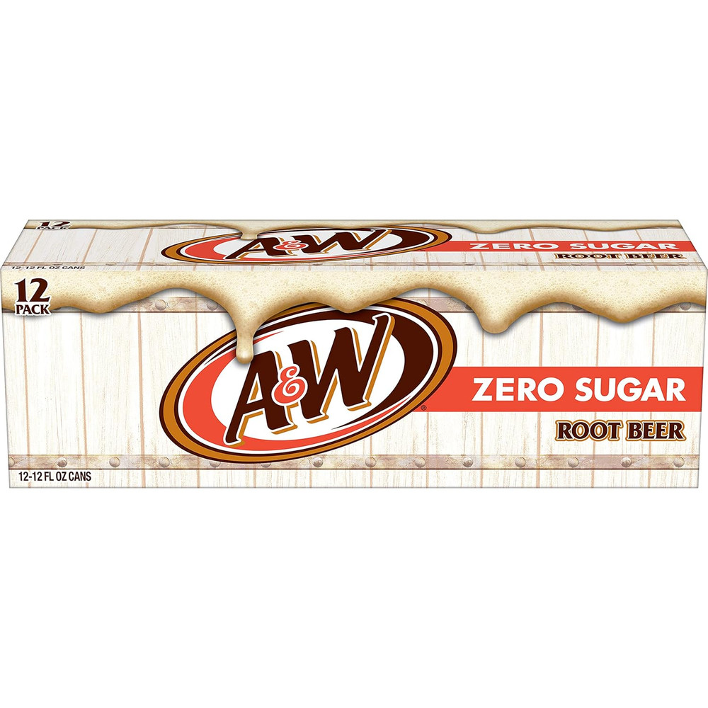 Zero Sugar Root Beer Soda, 12 Fl Oz Cans, 12 Pack