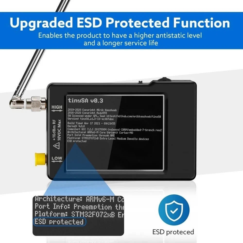 Signal analyzer Frequency analyzer Battery specifications Automatic optimization