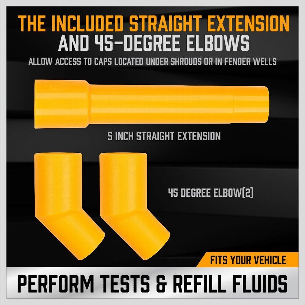 Spill Proof Radiator Coolant Filling Funnel Kit 15-pcs Cooling System fill kit