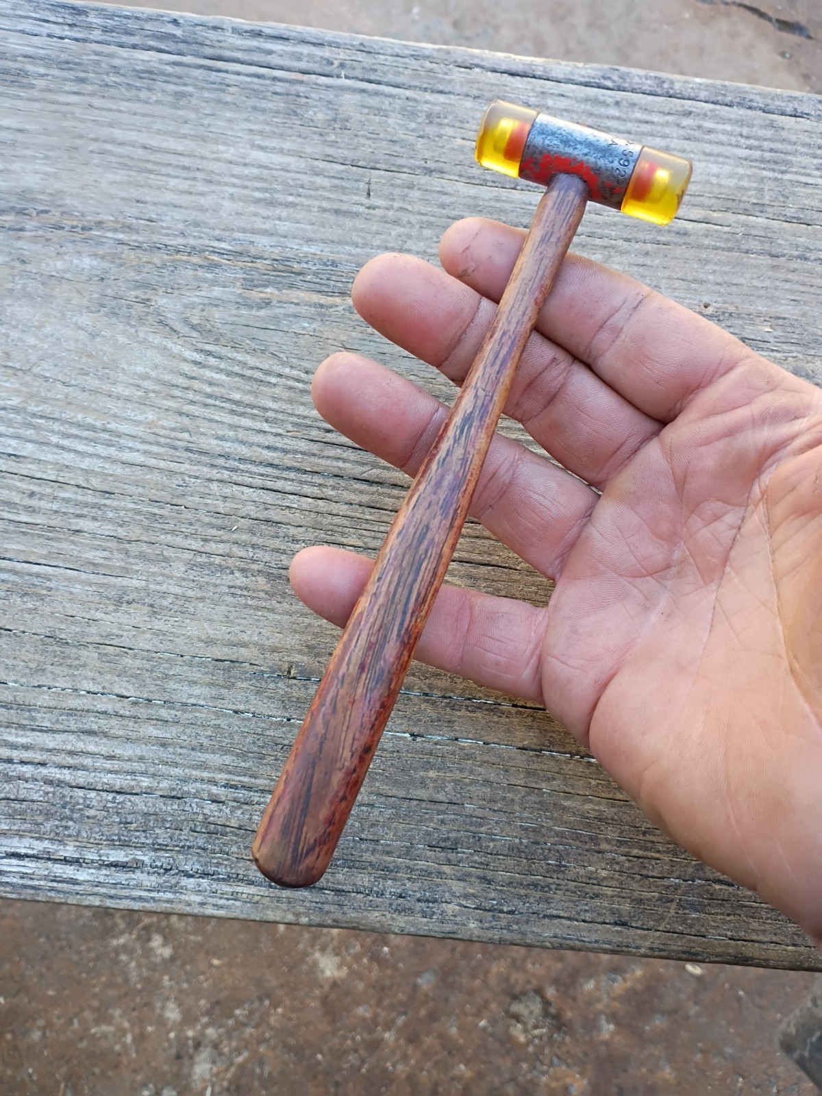 Vintage Stanley No. 592 Small Soft Face Hammer Mallet USA Wood Handle 8 inches