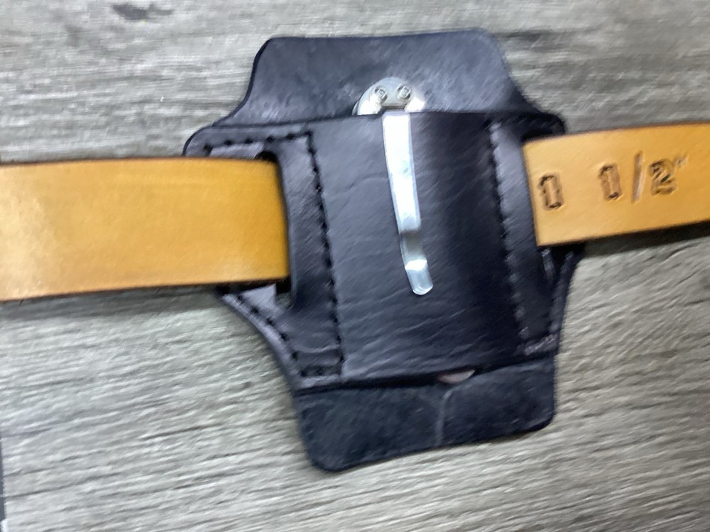 Leather Folding Clip Knife Sheath (Sheath Only)