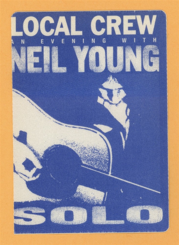 Neil Young 1999 Solo Concert Tour Backstage Pass
