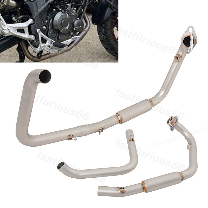 Exhaust Header Link Pipe For Benelli TNT125 17-23 Connect Original Muffler Tips