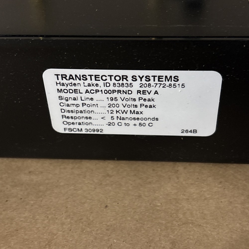 Transtector Systems Acp100prnd Surge Protector 981029