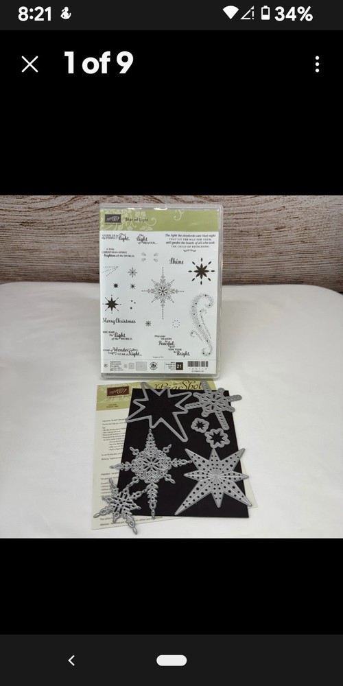 Stampin' Up Starlight 7 Thinlits Dies Sizzix 141840