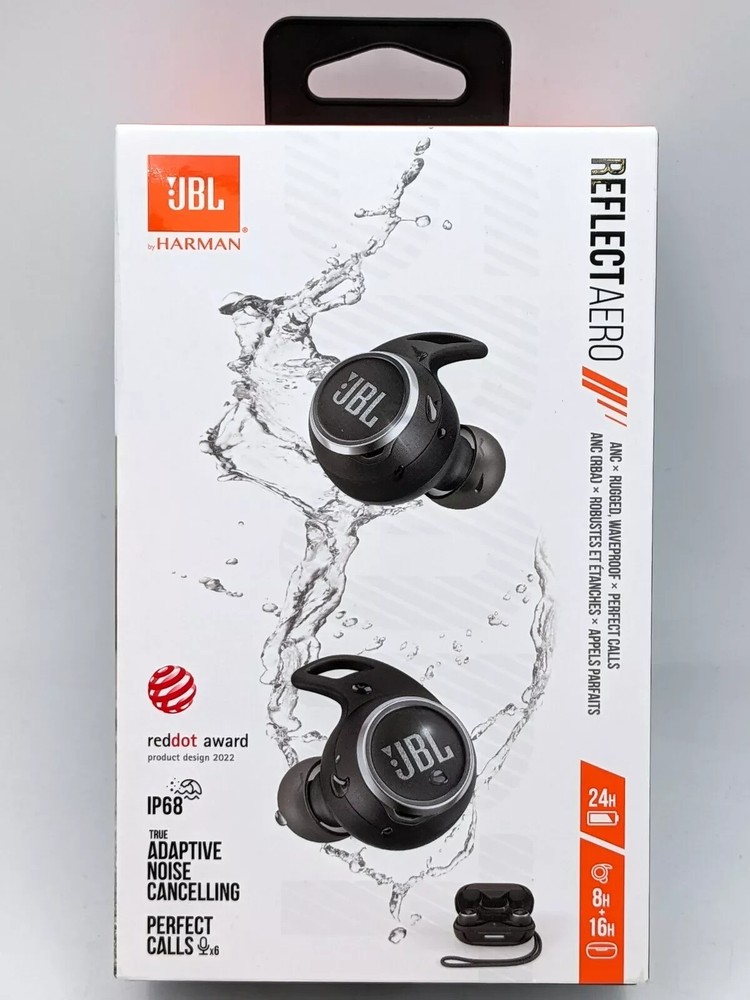 JBL Reflect Aero True Wireless Earbuds  - Black - Active Noise Cancellation