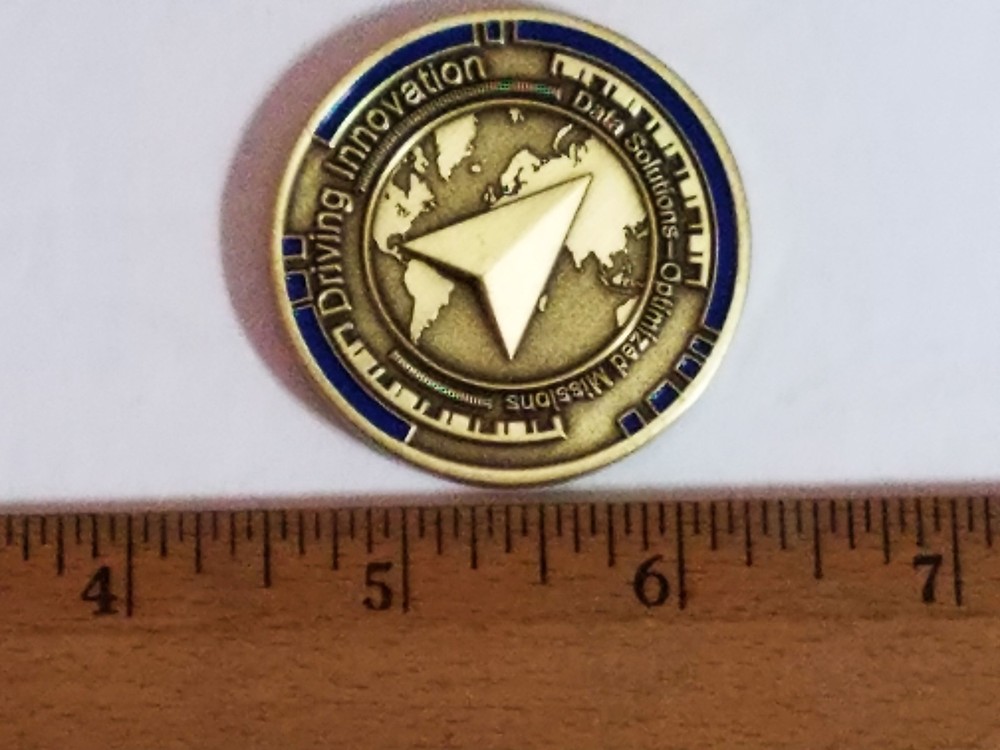 Jeppesen Driving Innovation Data Solutions Optimized Missions Challenge Coin