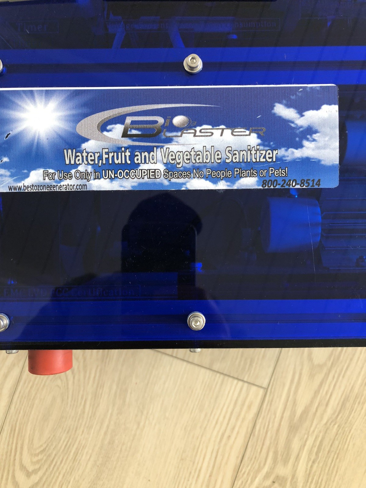 Bio Blaster WATER , FRUIT & VEGETABLE SANITIZER UNIT ONLY NO POWERCORD UNTESTED