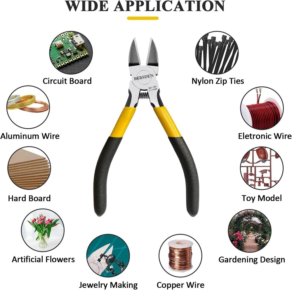 5-Inch Chrome Vanadium Wire Cutters - Perfect for Crafting & Electrical Projects