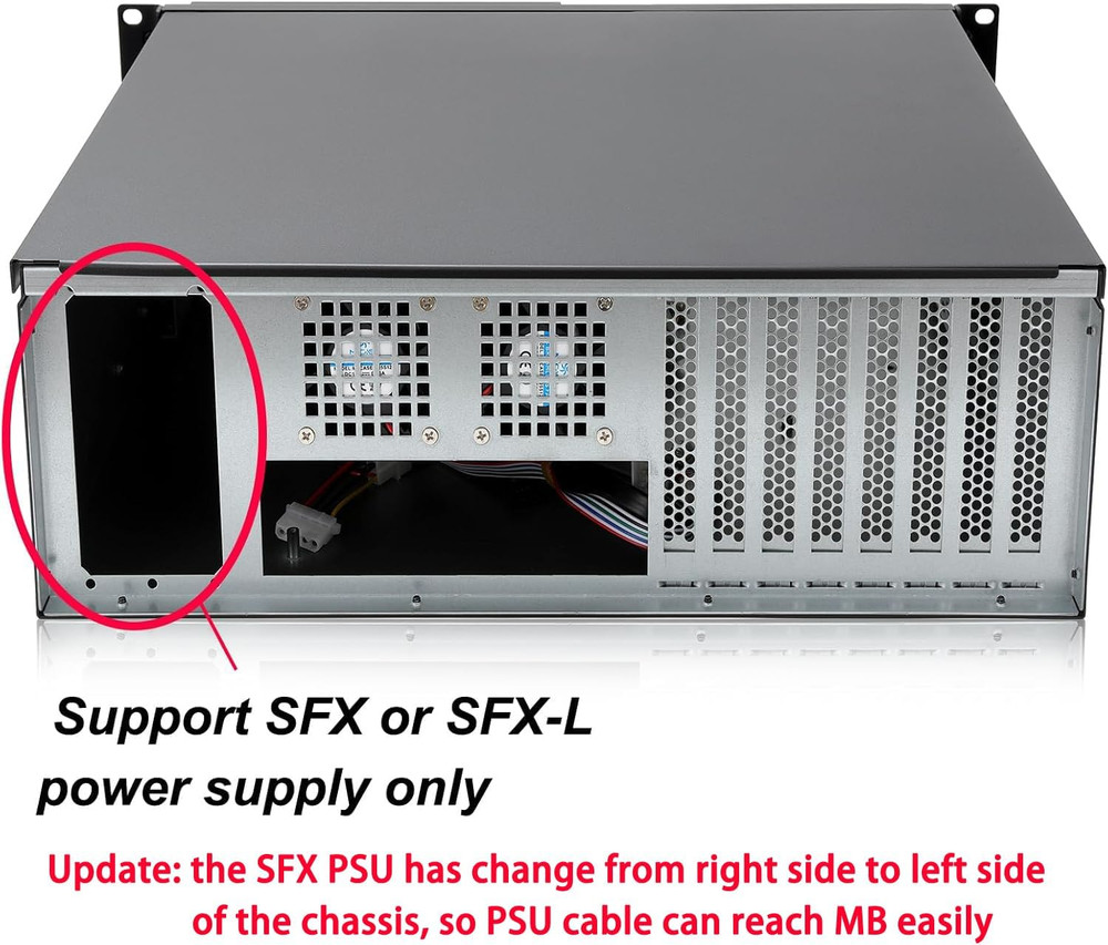 3U Rackmount Server Chassis Case with Easy Maintenance and Dust Filter
