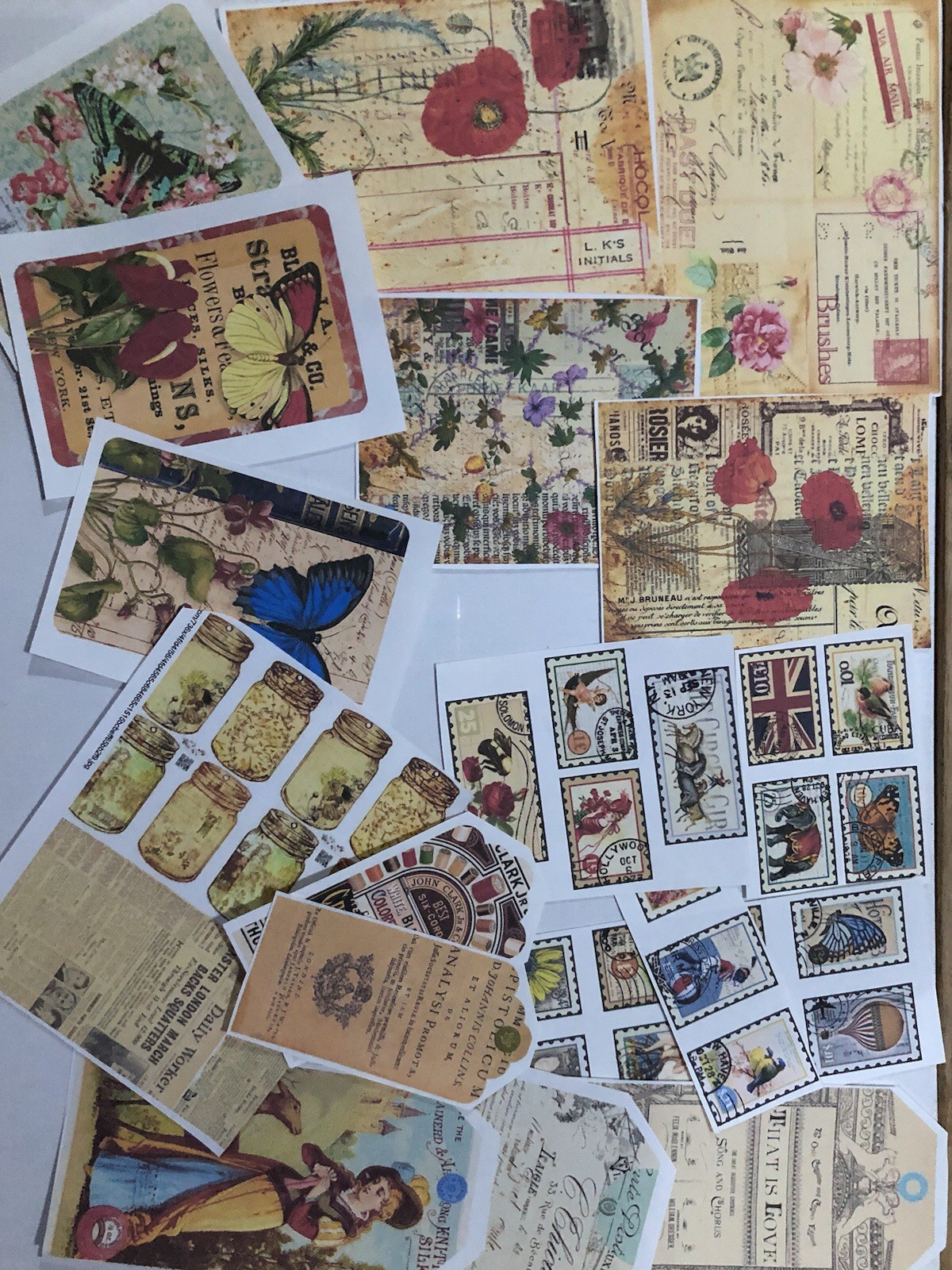 Junk Journal Ephemera- 50 Cut Outs-Random-No Duplicates