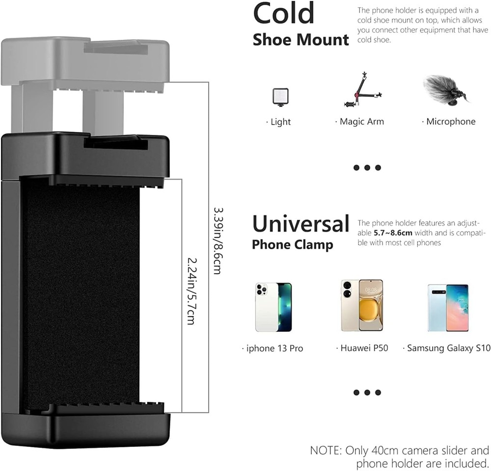 Smartphone Vlogging Kit for iPhone/Android w/ Light+Microphone+Tripod+Holder