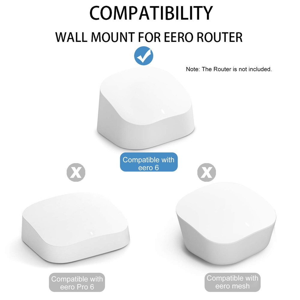 Screwless Wall Mount Replacement for eero 6 Router Holder Strong C3F7