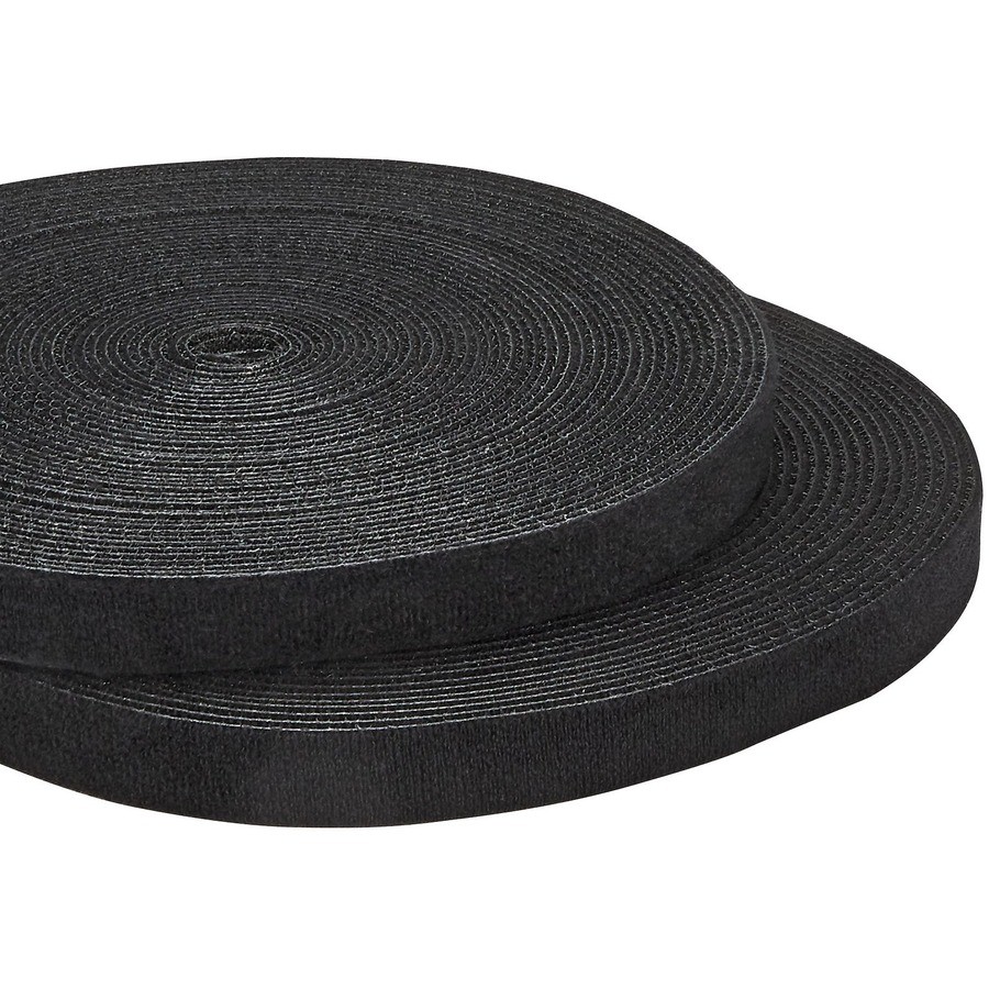 StarTech HKLP25 25 ft Hook-and-Loop Cable Tie Black Cut-to-Size