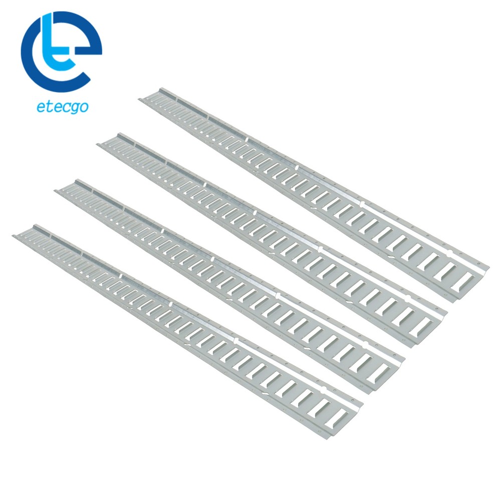 4 Piece 6' Galvanized E Track Tie Down Rail Set Silver Finish For Vans Trailers