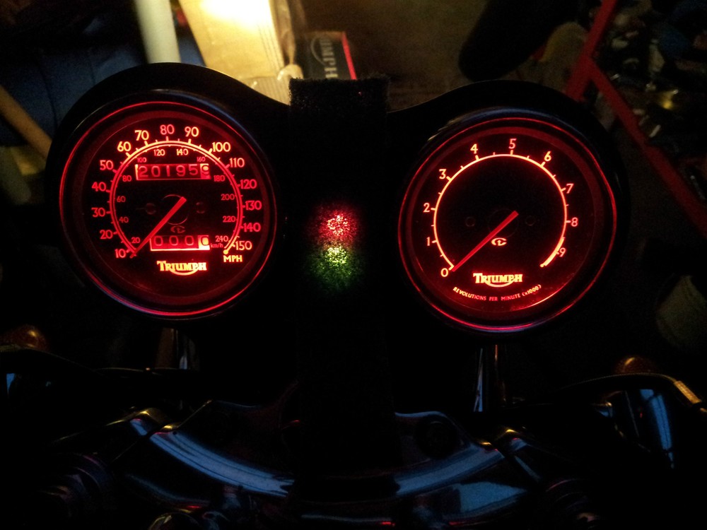 Triumph Thunderbird Sport Red LED Clock Lights