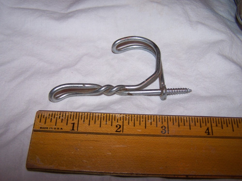 Vintage Coat Hat HOOK Heavy Duty TWISTED Wire -