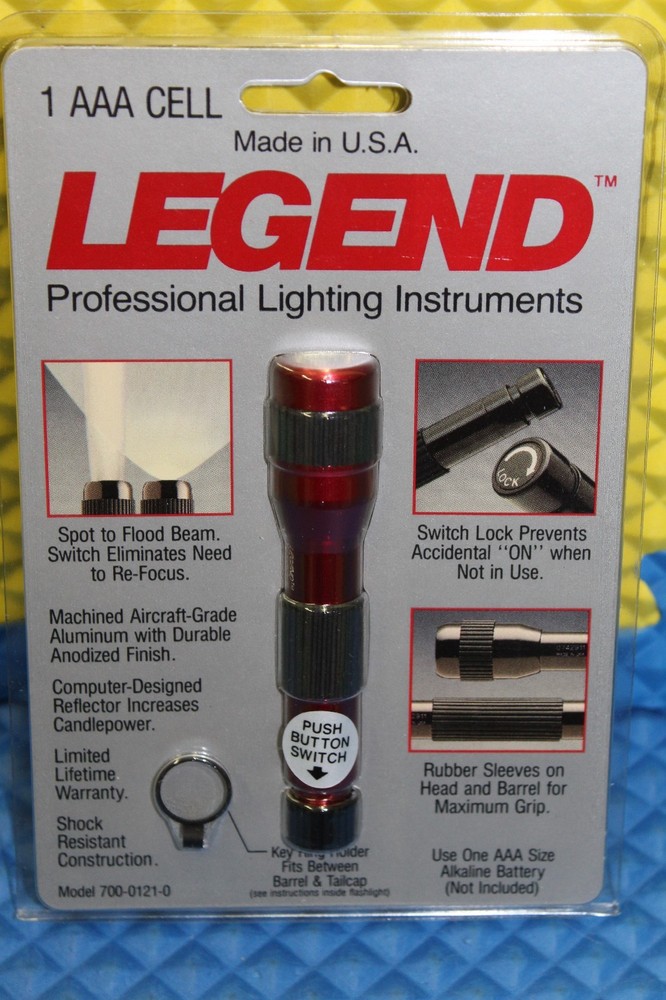LEGEND PROFESSIONAL LIGHTING INSTRUMENTS Red  Model 700-0121-0