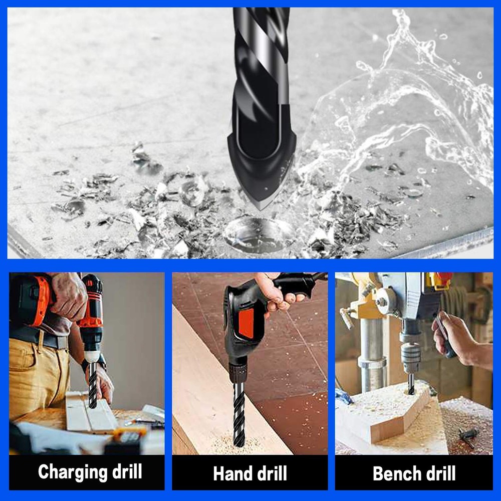 10 Pack 5/32" Masonry Drill Bits Set for Tile Glass Ceramic Brick Triangle Shank