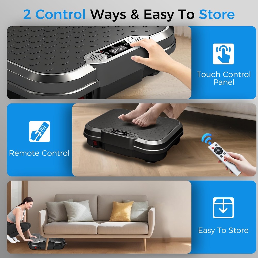 AoraPulse Vibration Plate Exercise Machine, Vibration Plate for Lymphatic Dra...