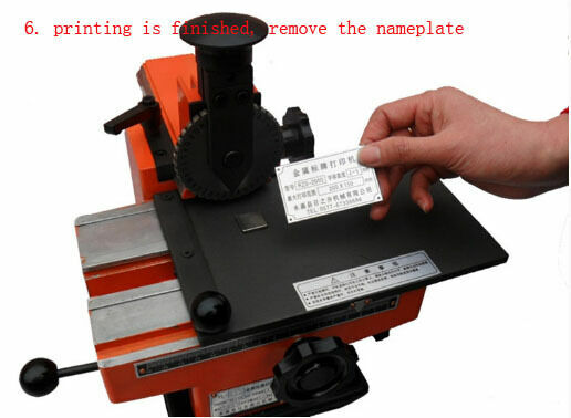 Semi-Automatic Label Marking Machine Nameplate Metal Tag Stamping Printer 6mm