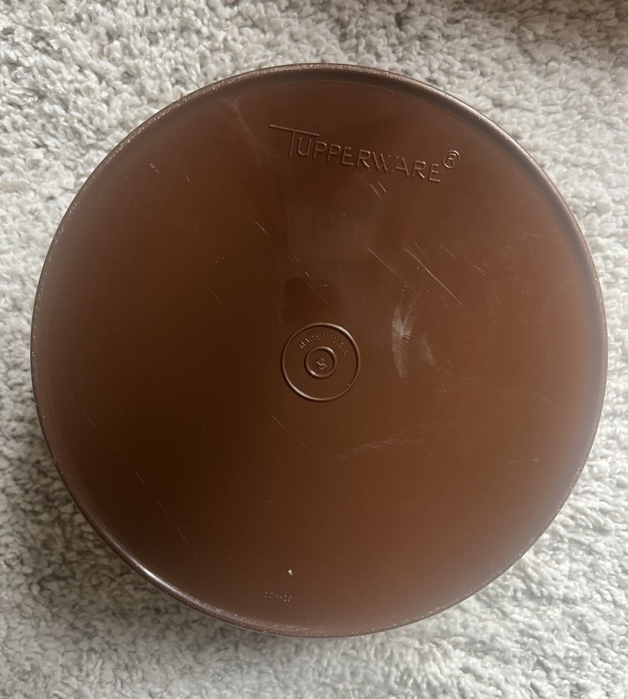 Tupperware Brown Round Servalier Storage Container Without Lid