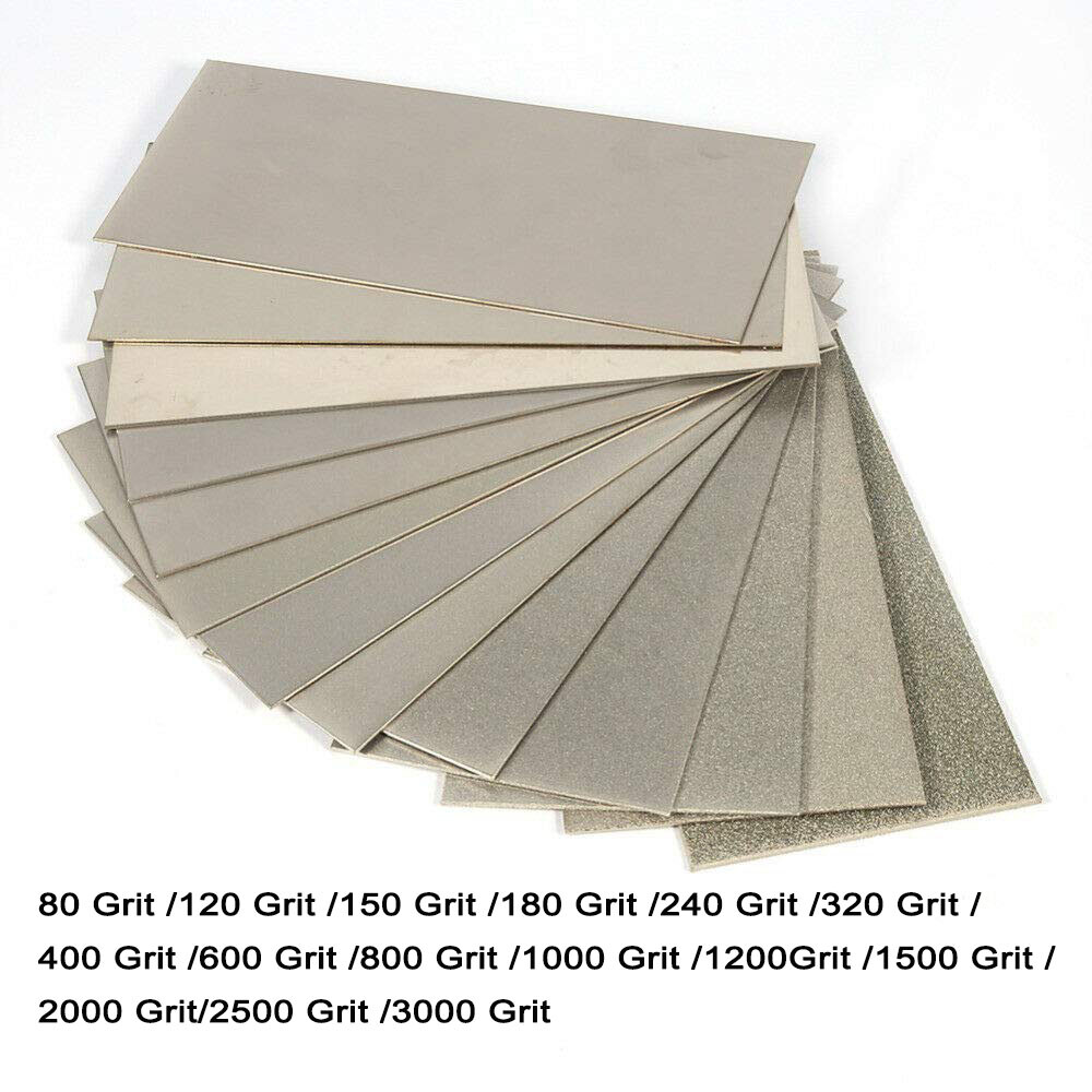 80-3000 Square Diamond Stone Knife Sharpening Plate Grit Whetstone Grinding Tool