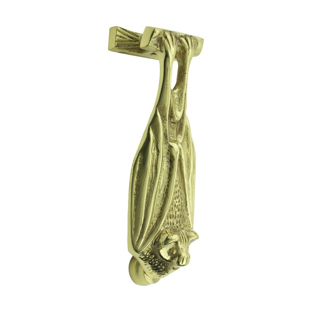 Solid Brass Vampire Bat Gothic Style Door Knocker with Lacquer Finish