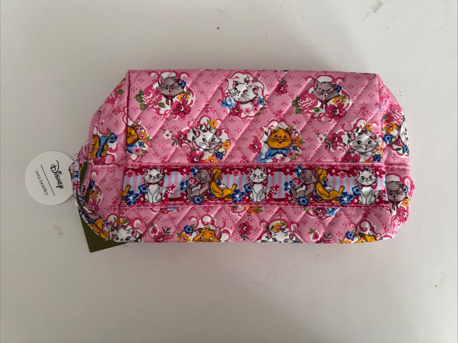 Vera Bradley x Disney The Aristocats Premium Cotton Medium Cosmetic Bag NWT