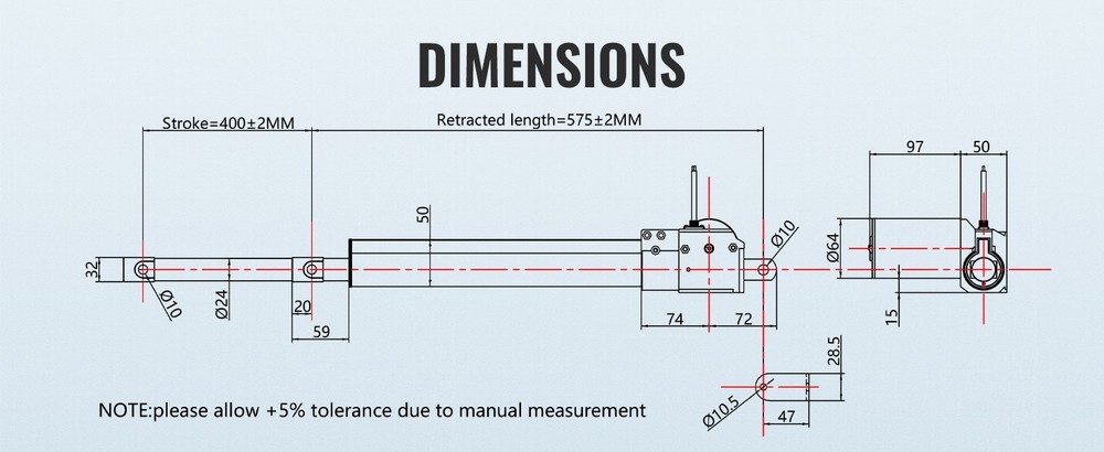 12V Linear Actuator 6000N 5mm/s Electric Linear Motor Controller w Mount Bracket
