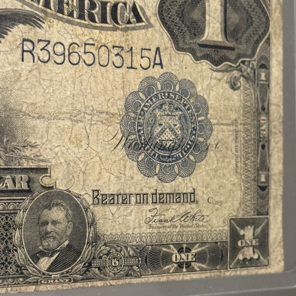 RARE 1899 $1 ONE DOLLAR “BLACK EAGLE” SILVER CERTIFICATE LARGE SIZE NOTE