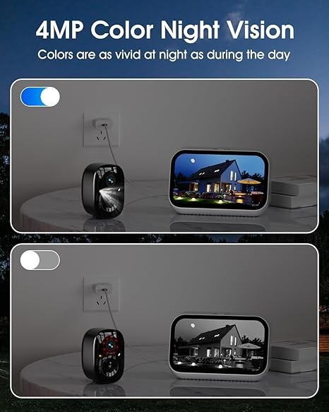 4MP Wireless Security Camera System Wifi Solar Battery Powered 2 Way Audio